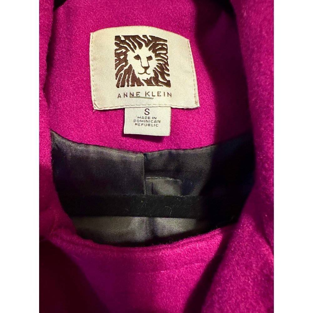 Anne Klein Fuchsia Trench Coat Size Small - Picture 4 of 14
